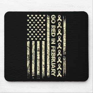 Mousepad Tu Red Ribbon Heart Disease Awarness Dott America