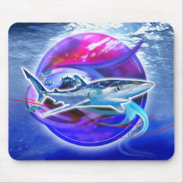 Mousepad Tubarão Azul e Peixe Piloto