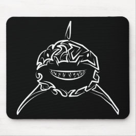 Mousepad Tubarão-branco-Excelente-tribal preto e branco