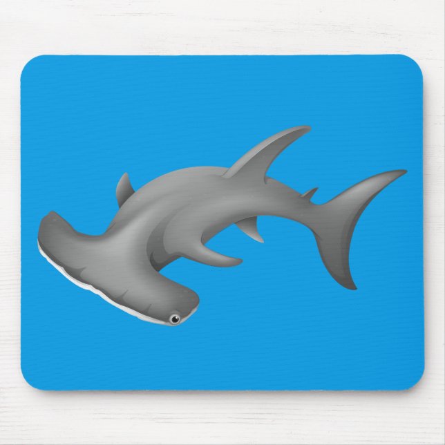 Mousepad Tubarão de Hammerhead animado (Frente)
