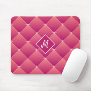 Mousepad Tubo Espumante do Monograma Rosa e Púrpura