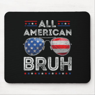 Mousepad Tudo Americano Bruh 4 De Julho Garotos Patriótico 