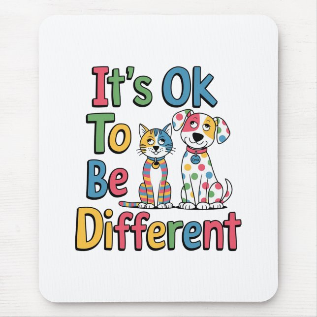Mousepad Tudo bem ser diferente (Frente)