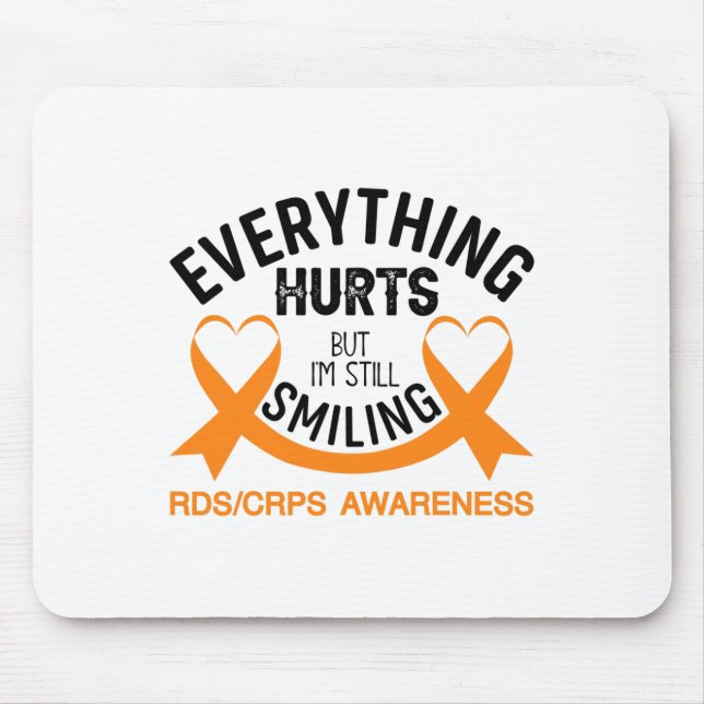 Mousepad Tudo dói eu ainda estou sorrindo - Rsd Crps Awar (Frente)