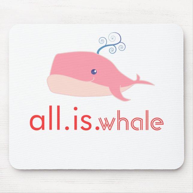 Mousepad Tudo é baleia (o rosa) (Frente)