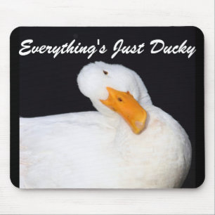 Mousepad Tudo é pato branco apenas Ducky, engraçado