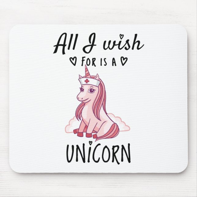Mousepad Tudo o que desejo é um Unicórnio (Frente)