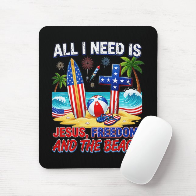 MOUSEPAD TUDO O QUE EU PRECISO É JESUS (Com mouse)