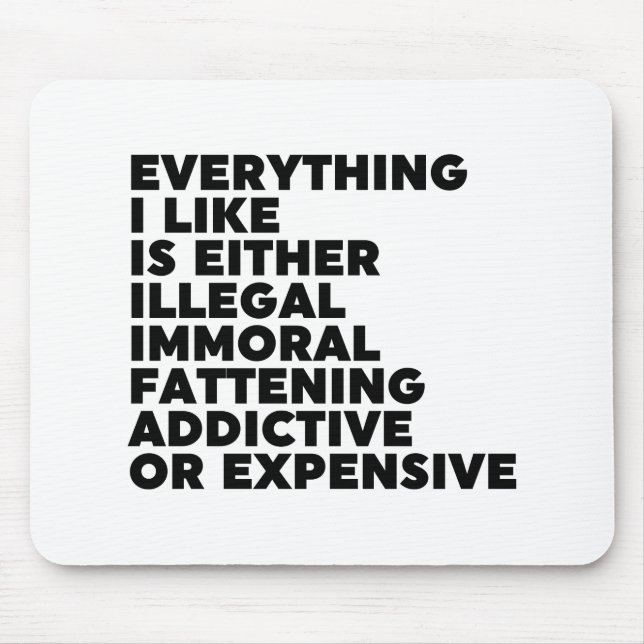 Mousepad Tudo que eu gosto (Frente)