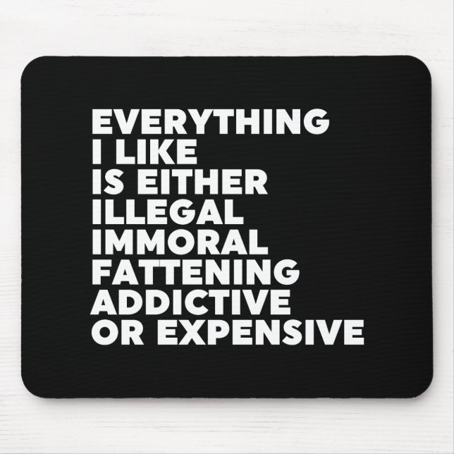 Mousepad Tudo que eu gosto (Frente)