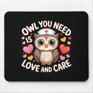 Mousepad Tudo Que Você Precisa É Amor Enfermeira Dia dos Na