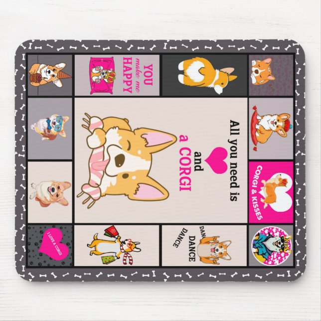 Mousepad Tudo Que Você Precisa É Corgi Blanket (Frente)