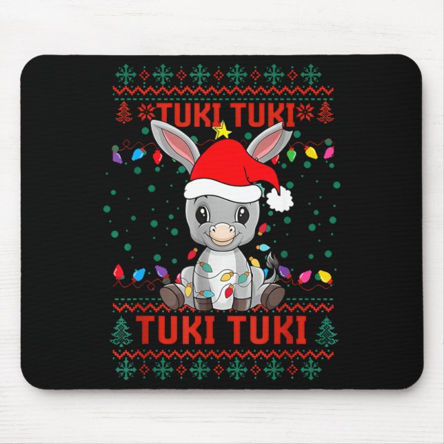 Mousepad Tuki Tuki Santa Hat Spanish Mexican Christmas Swea (Frente)
