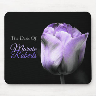 Mousepad Tulipa roxa (a escrivaninha de)*Personalize*