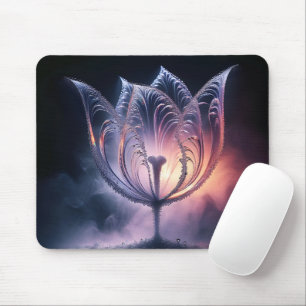 Mousepad Tulipa Transparente Com Gotículas de Chuva