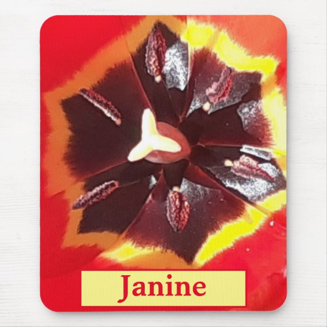 Mousepad Tulipa Vermelha Escarlate (Frente)