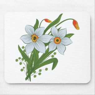 Mousepad Tulipas e Flores de Daffodils