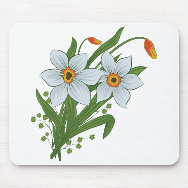 Mousepad Tulipas e Flores de Daffodils (Frente)
