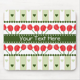 Mousepad Tulips & Hearts, personalizar