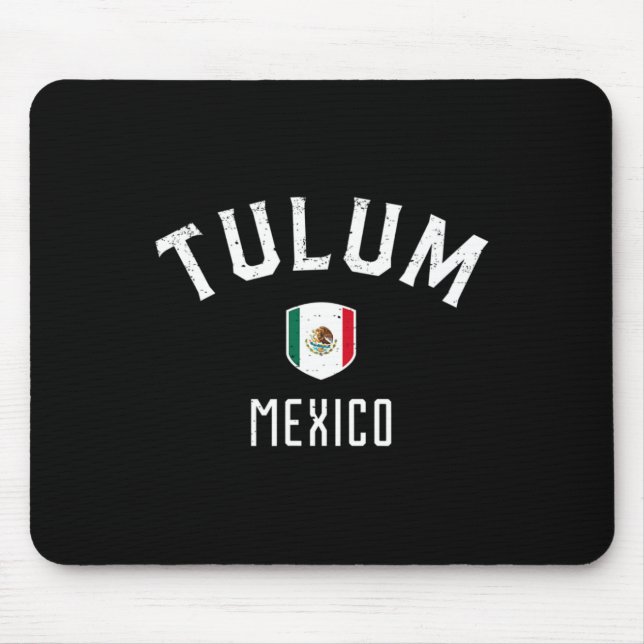 Mousepad Tulum México - Camiseta Tulum Bandeira Mexicana  (Frente)