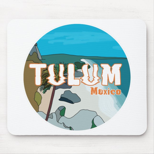Mousepad Tulum Mexico Excelente Gift Idea (Frente)