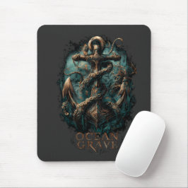 Mousepad Túmulo Oceânico Kraken Âncora Fantasia Sombria