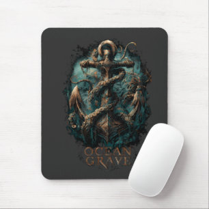 Mousepad Túmulo Oceânico Kraken Âncora Fantasia Sombria