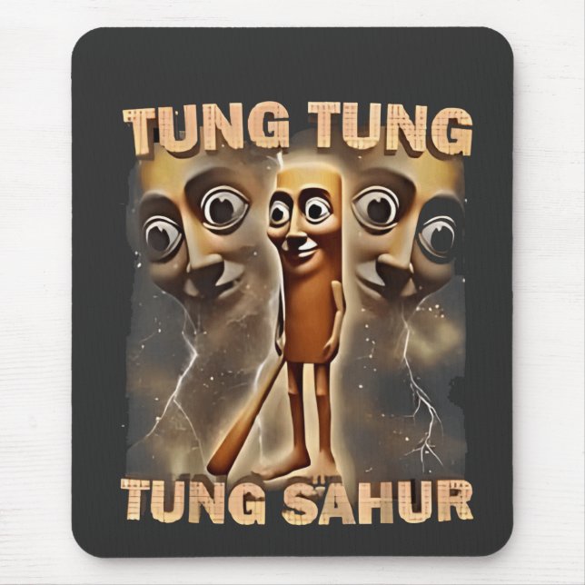 Mousepad Tung tung sahur Brainrot Meme (Frente)