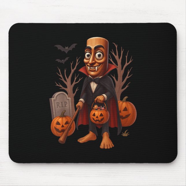 Mousepad Tung Tung Sahur Halloween Kid Vampire (Frente)