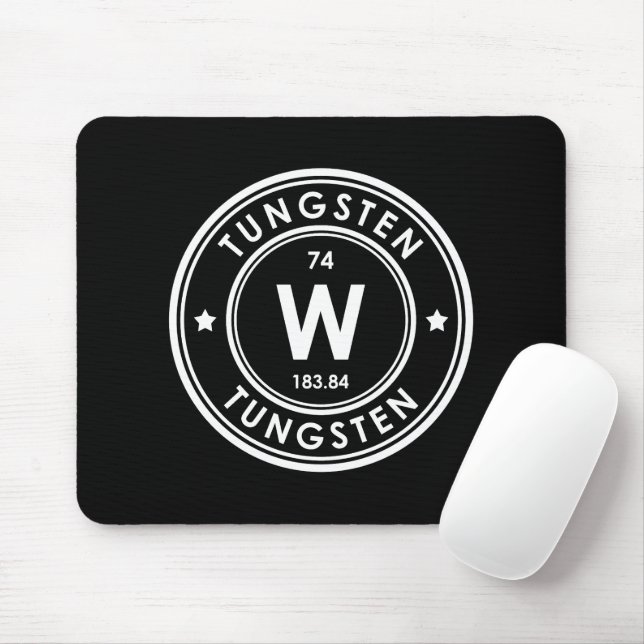 Mousepad Tungstênio Elemento Tapete de Rato Preto (Com mouse)