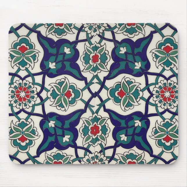 Mousepad Turco Blue Cerâmica Floral (Frente)