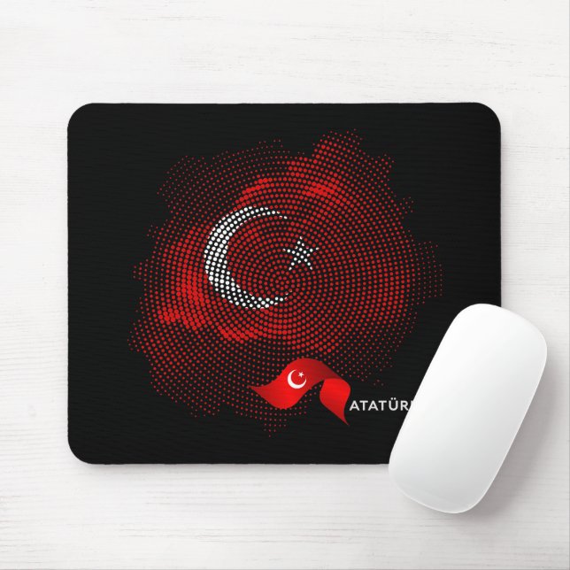 Mousepad Turkey flag (Com mouse)
