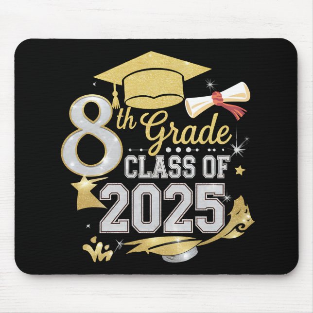 Mousepad Turma da 8ª Série Graduada em 2025 Graduação (Frente)