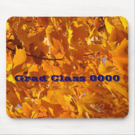 Mousepad Turma de Graduados Ano 0000 Folhas Laranjas Escola