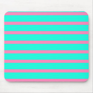 Mousepad Turquesa Azul-Verde-Cor-De-Pastel E Estrias Rosa