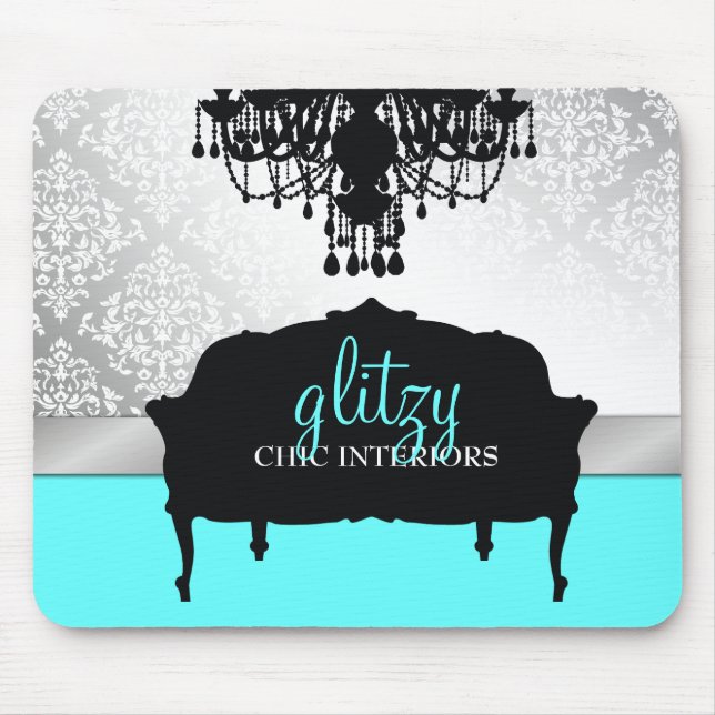 Mousepad Turquesa chique chamativo do boutique 311 (Frente)