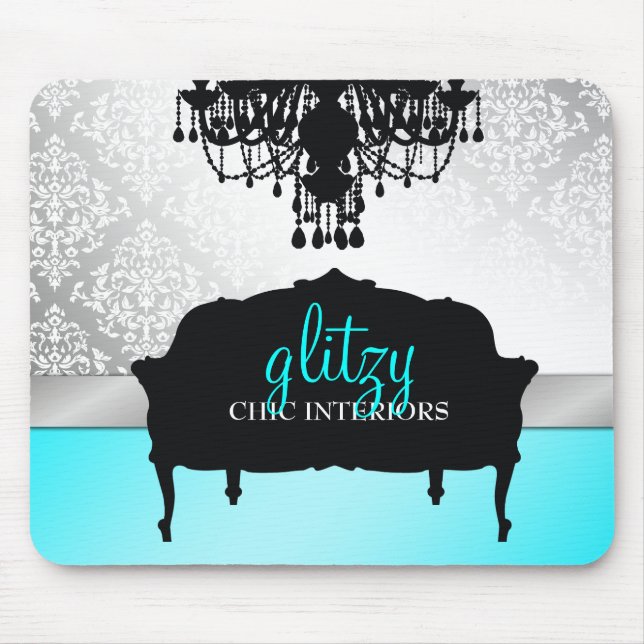 Mousepad Turquesa chique chamativo do boutique 311 (Frente)