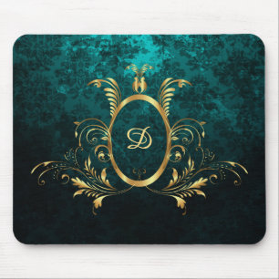 Mousepad Turquesa de Damasco Personalizado de Luxo