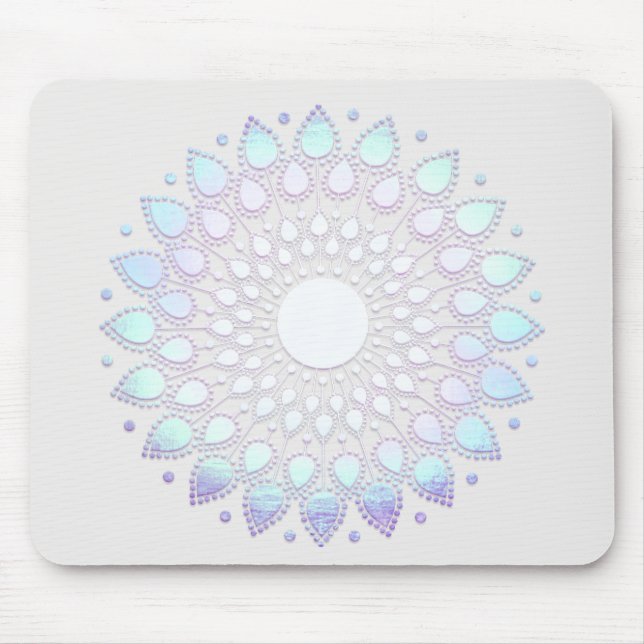 Mousepad Turquesa Lotus Flower Mandala (Frente)