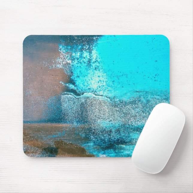 Mousepad Turquesa Texturizada Abstrato (Com mouse)