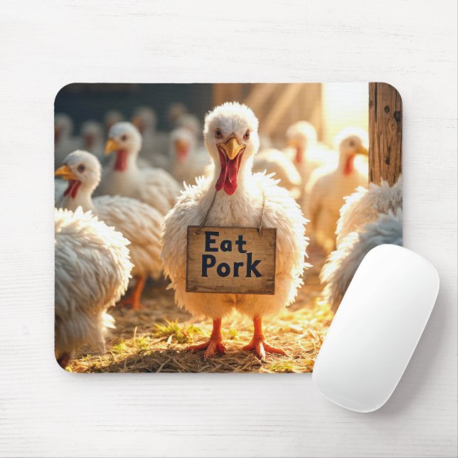 Mousepad Turquia com sinal de "Coma Pork" (Com mouse)