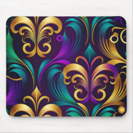 MOUSEPAD TURQUIAS DOURADAS FLEUR DI LIS MARDI GRAS