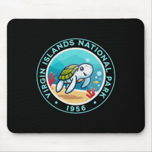 Mousepad Turtle Caminhando No Parque Nacional Das Ilhas Vir