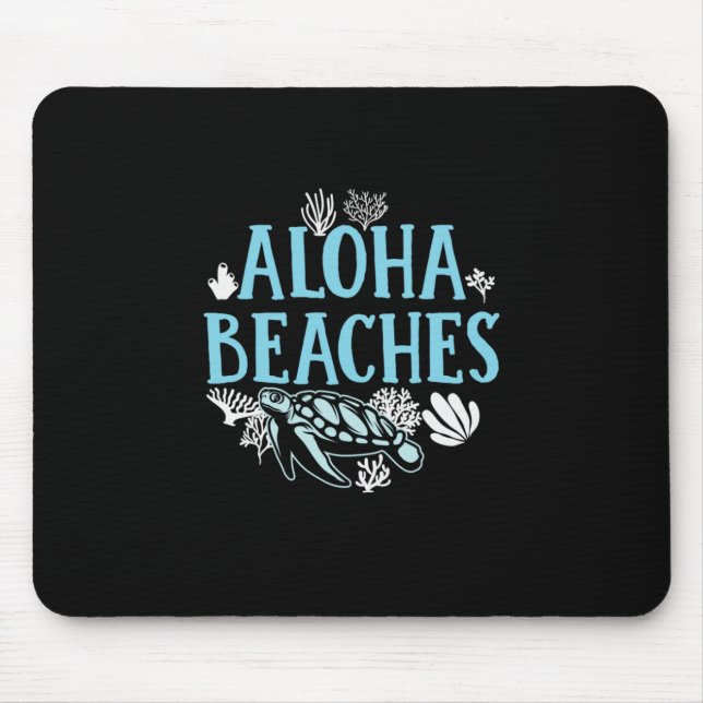 Mousepad Turtle Lover | Praias Aloha (Frente)