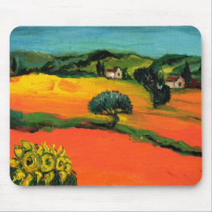 MOUSEPAD TUSCANY LANDSCAPE WITH SUNFLOWERS