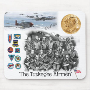 MOUSEPAD TUSKEGEE AIRMEN - P-51 "MUSTANG" RED TAILS