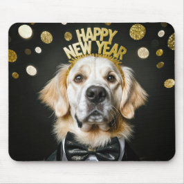 Mousepad Tuxedo Ano Novo para ouro Retriever