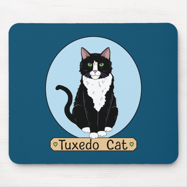 Mousepad Tuxedo Cat (Frente)