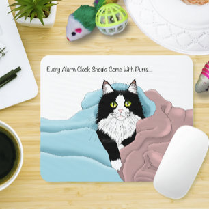 Mousepad Tuxedo preto branco cobertores de gato branco cor-