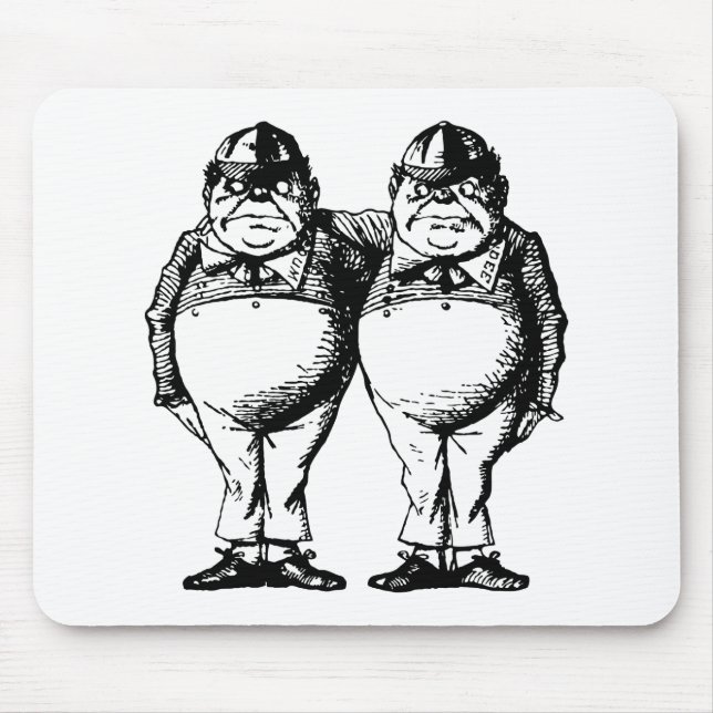 Mousepad Tweedle Dee e Tweedle Dum coberto (Frente)